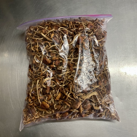 chestnut mushrooms in sealed bag